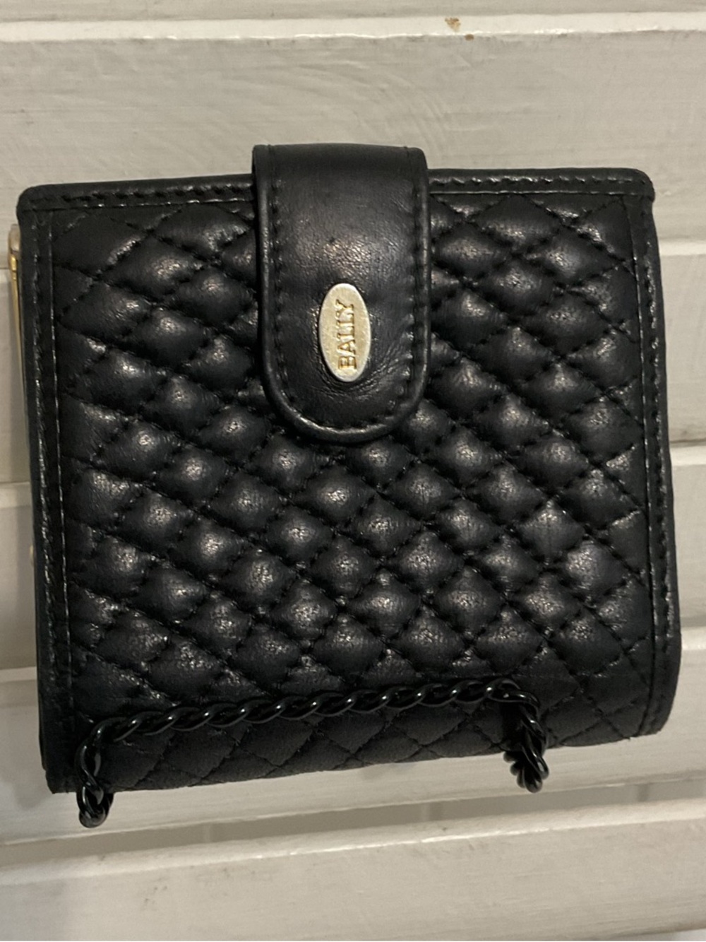 Bally Wallet Vintage Quilted Bifold